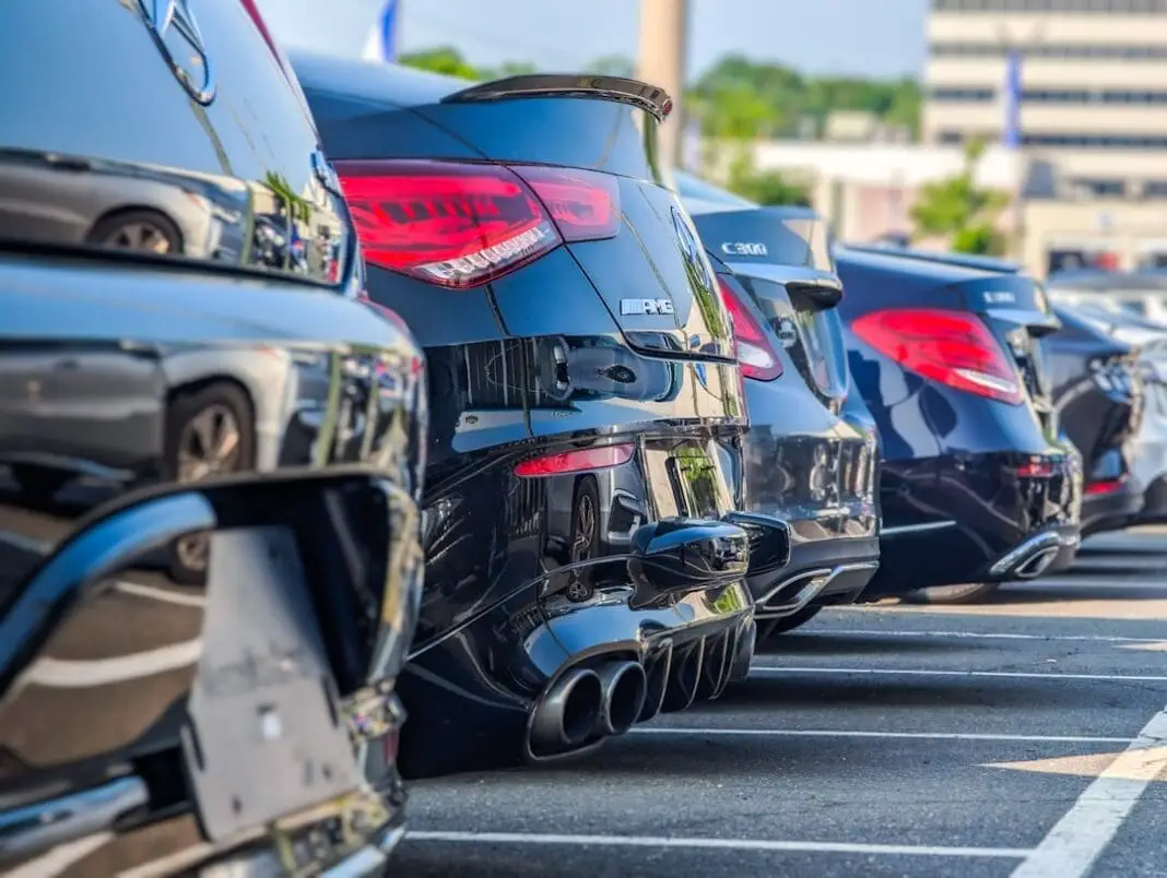 Cars in a row