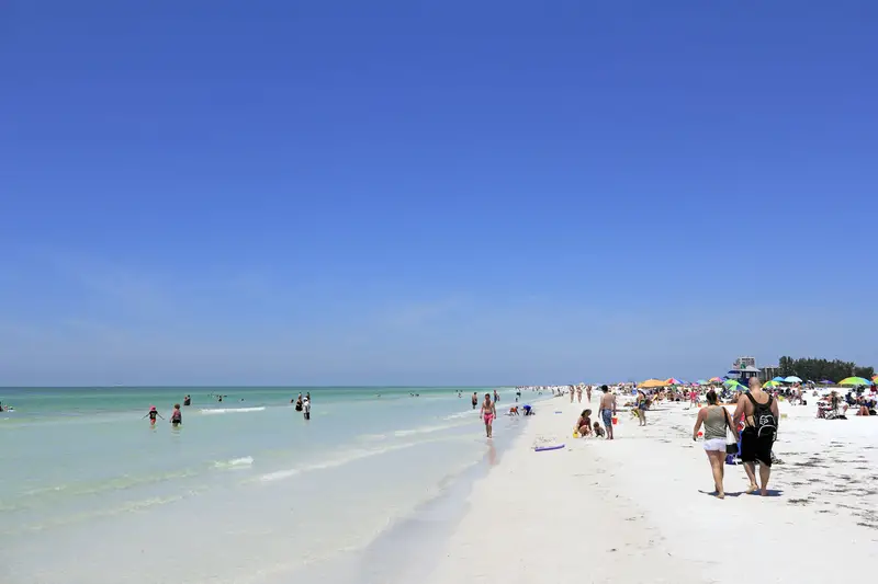 People at Siesta Beach, Florida