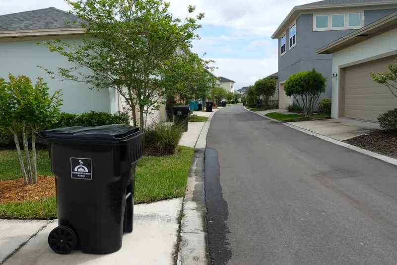 Trash out on the curb